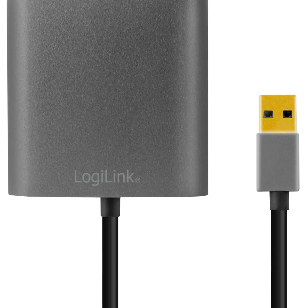Adapter LogiLink USB-A 3.0 till HDMI-Hona + VGA-Hona