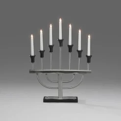 Adventsljusstake Gnosjö Konstsmide 7L Borstad Metall