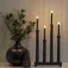 Adventsljusstake Gnosjö Konstsmide 4 Ljus Trä Svart