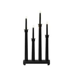 Adventsljusstake Gnosjö Konstsmide 4 Ljus Trä Svart