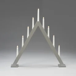 Adventsljusstake Gnosjö Konstsmide 9 Ljus 3932Matt Grå
