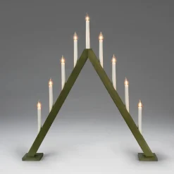 Adventsljusstake Gnosjö Konstsmide 3940 Träljusstake 9 Ljus