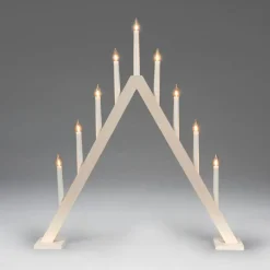 Adventsljusstake Gnosjö Konstsmide 3940 Träljusstake 9 Ljus
