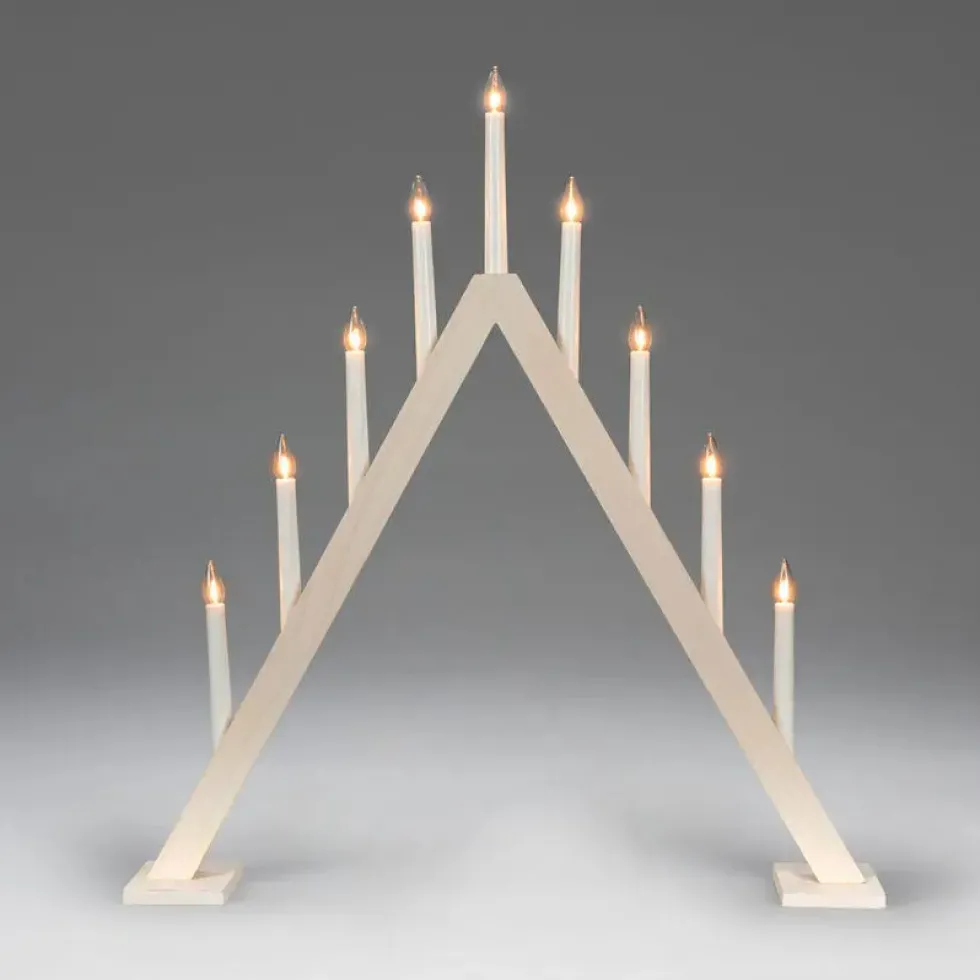 Adventsljusstake Gnosjö Konstsmide 3940 Träljusstake 9 Ljus