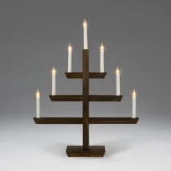 Adventsljusstake Gnosjö Konstsmide 2573 Träljusstake 7 Ljus