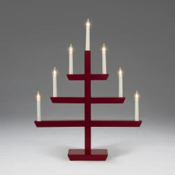 Adventsljusstake Gnosjö Konstsmide 2573 Träljusstake 7 Ljus
