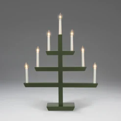 Adventsljusstake Gnosjö Konstsmide 2573 Träljusstake 7 Ljus