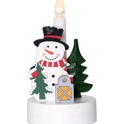 Adventsljusstake Star Trading Billy 1 Ljus Snögubbe
