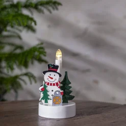 Adventsljusstake Star Trading Billy 1 Ljus Snögubbe