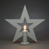Adventsstjärna Gnosjö Konstsmide Stående Trä E27Grå