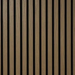 Akustikpanel Wood on wall Ek Gråbrunlackad