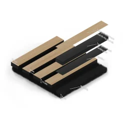 Akustikpanel Wood on wall Teak Oljad