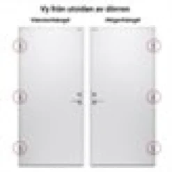 Altandörr Diplomat Vit Klarglas Aluminum