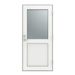 Altandörr Diplomat Vit Klarglas Aluminum