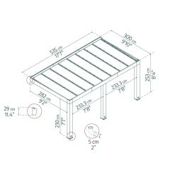 Altantak Canopia by Palram Helsingfors Cederträ 3 x 5,3m