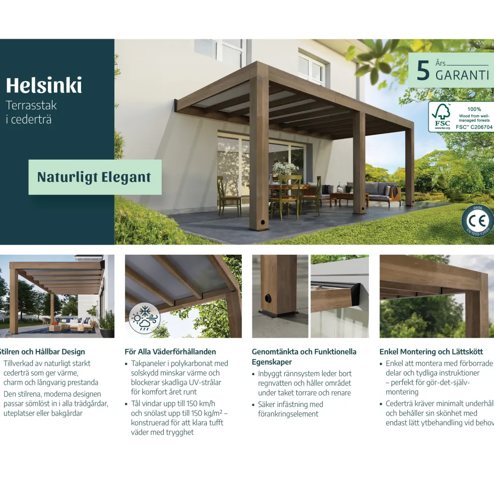 Altantak Canopia by Palram Helsingfors Cederträ 3 x 5,3m