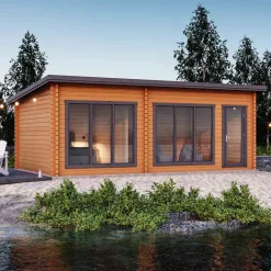 Attefallshus Luoman Lillevilla Sirkku 28 m² Komplett Stuga med Pulpettak