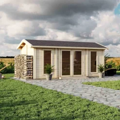 Attefallshus Luoman Lillevilla Pemu 15 m² Komplett Stuga med Sadeltak