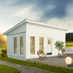 Attefallshus Vibostugan Njuta Funkis 25-4 24,3 m² Trähus