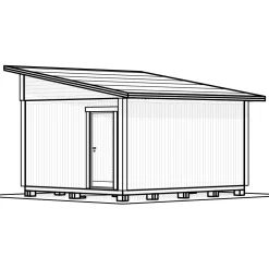 Attefallshus Vibostugan Njuta Funkis 20-2 19,6 m² Trähus