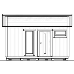 Attefallshus Vibostugan Njuta Funkis 20-2 19,6 m² Trähus