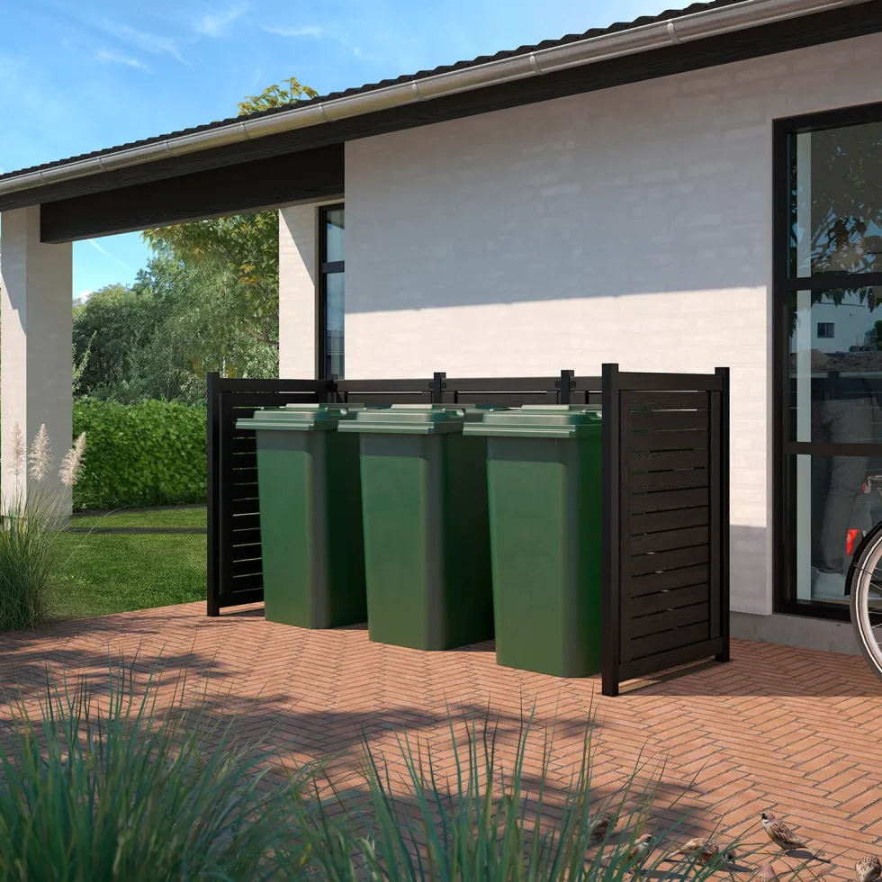 Avfallsskjul PLUS Lund 245×85×124 cm