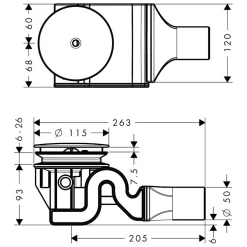 Avloppsset Hansgrohe RainDrain 90 XXL
