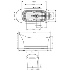 Badkar Axor Urquiola 1800 mm