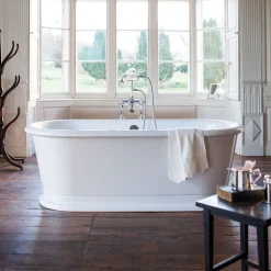 Badkar Burlington London Runt 1800 mm Lucite Vit