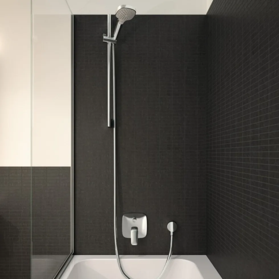 Badkarsblandare Hansgrohe Logis 2 Funktioner för Inbyggnad