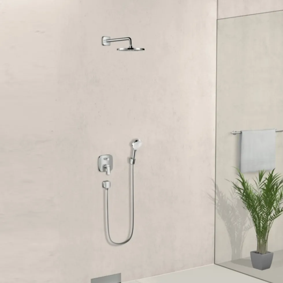Badkarsblandare Hansgrohe Logis 2 Funktioner för Inbyggnad