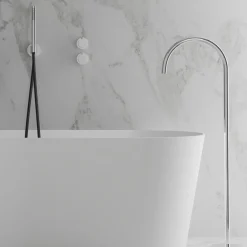Badkarsblandare Scandtap Steel Harmonized Bliss 4 med Handdusch för Inbyggnad