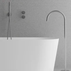 Badkarsblandare Scandtap Steel Harmonized Bliss 4 med Handdusch för Inbyggnad