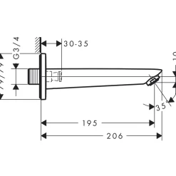 Badkarspip Hansgrohe Talis E