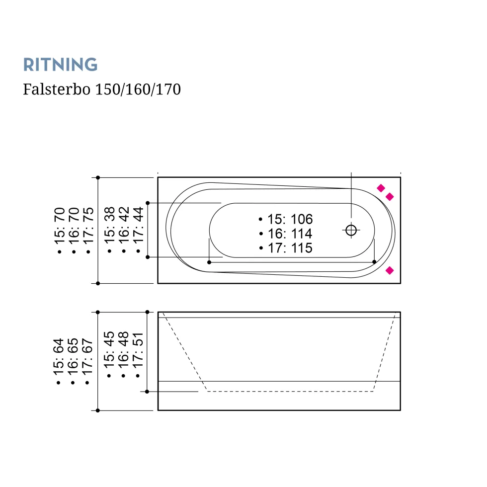 Badkar Swebad Falsterbo Standard