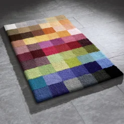 Badrumsmatta Kleine Wolke Cubetto Fyrkantig Flerfärgad