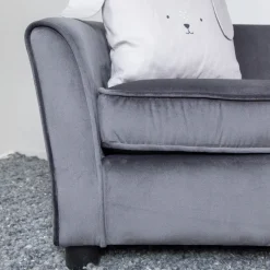 Barnsoffa Venture Home Måna Grå Sammet