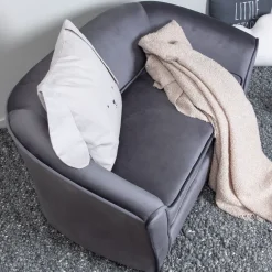 Barnsoffa Venture Home Måna Grå Sammet