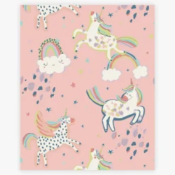 Barntapet NEXT Unicorn EasyUp 118328, Mönstrad Rosa