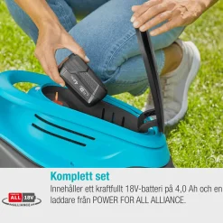 Batterigräsklippare Gardena PowerMax 30/18V P4A med Batteri och Laddare