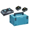 Batterikit Makita LXT 2xBL1860B + DC18RD 18V 2x6Ah