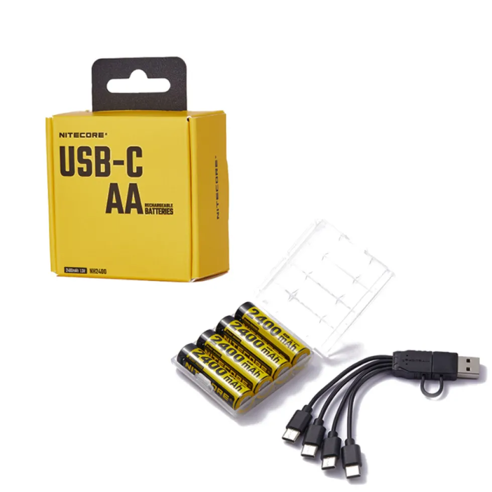Batteri Nitecore NH2400 1,5V Li-ion Uppladdningsbart 4-Pack