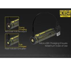 Batteri Nitecore NL1834R 18650 3400mAh Uppladdningsbart
