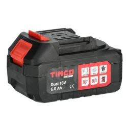 Batteri Timco Dual 18V 6Ah Med Laddningsindikator