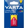 Batteri VARTA Alkaliska Longlife Max Power 9V 1-Pack