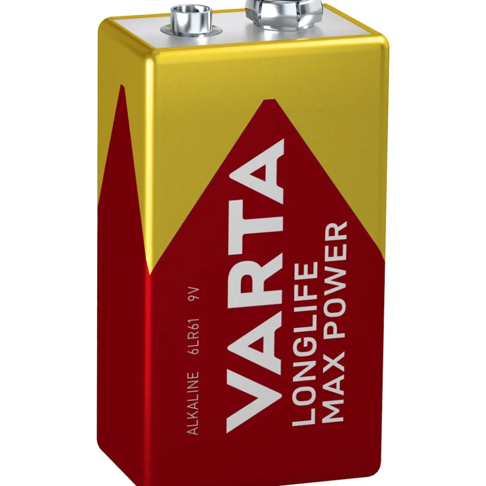 Batteri VARTA Alkaliska Longlife Max Power 9V 1-Pack