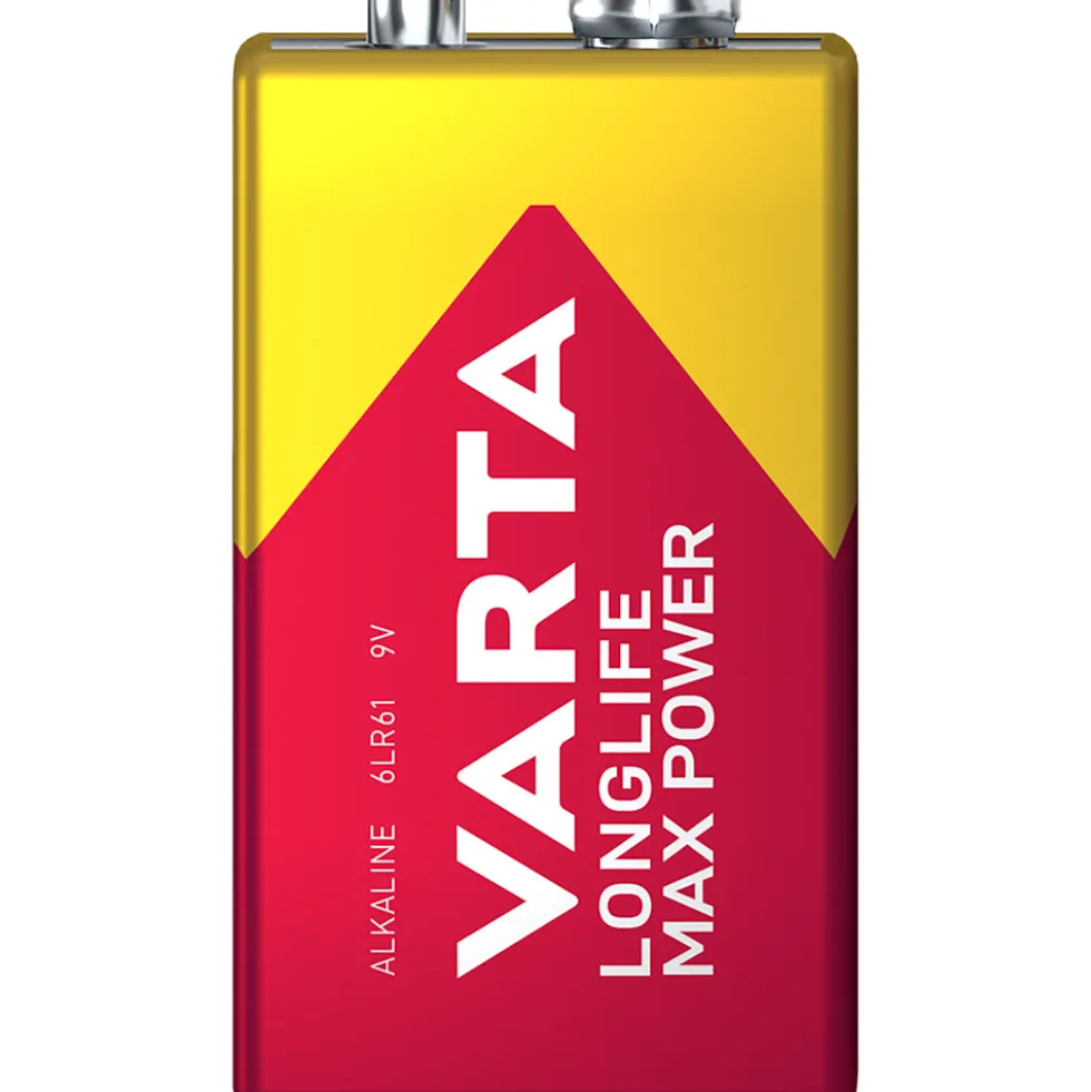 Batteri VARTA Alkaliska Longlife Max Power 9V 1-Pack