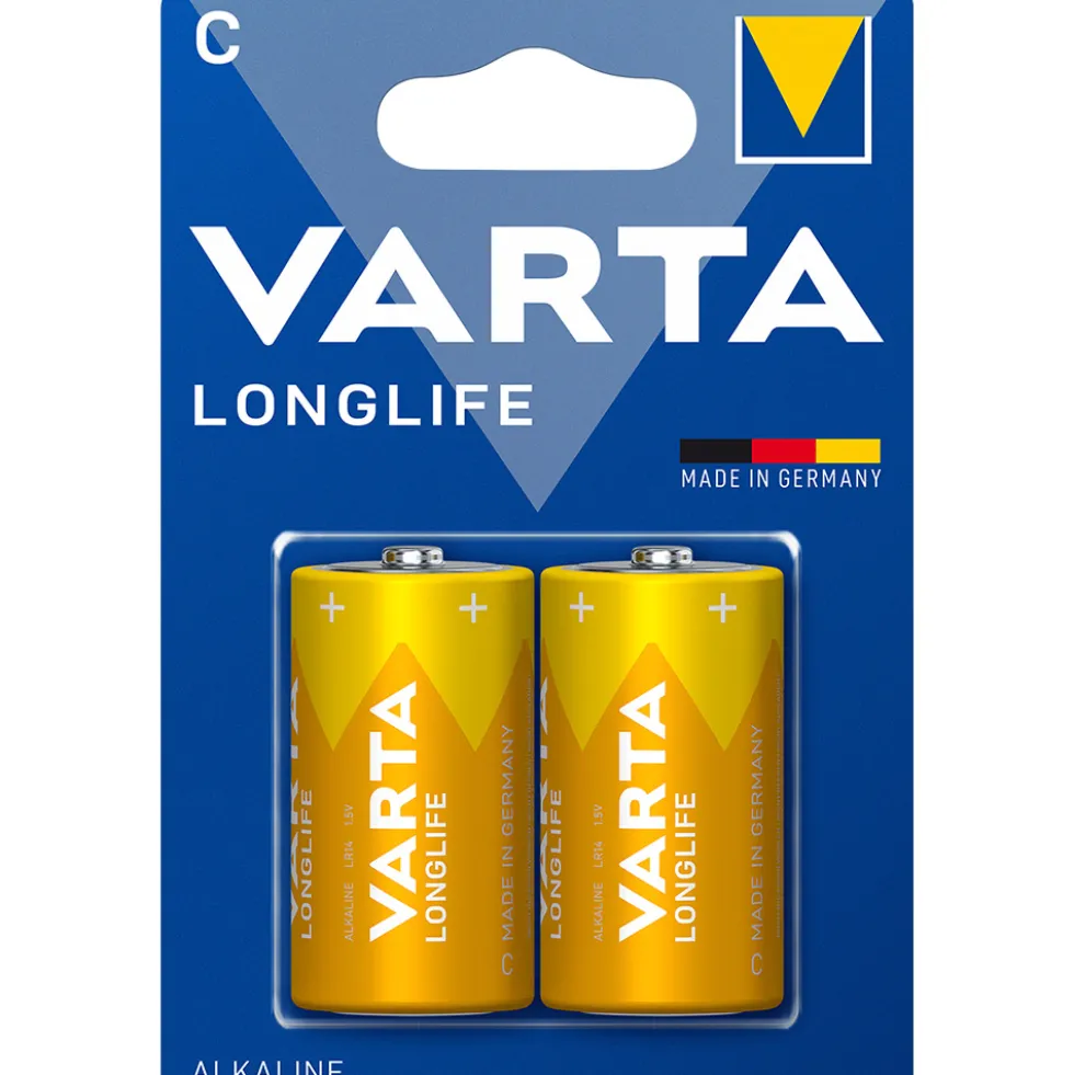 Batteri VARTA Alkaliska Longlife LR14/C 2-Pack