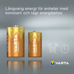 Batteri VARTA Alkaliska Longlife LR14/C 2-Pack