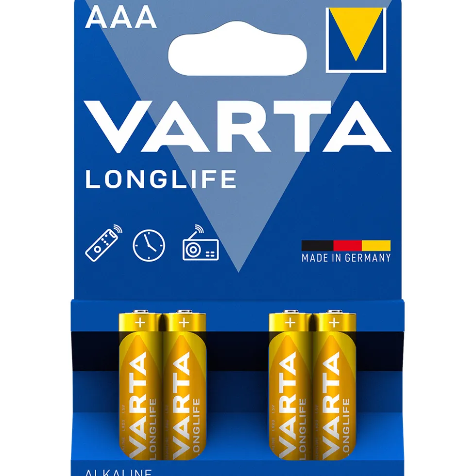 Batteri VARTA Alkaliska Longlife LR03/AAA 4-Pack